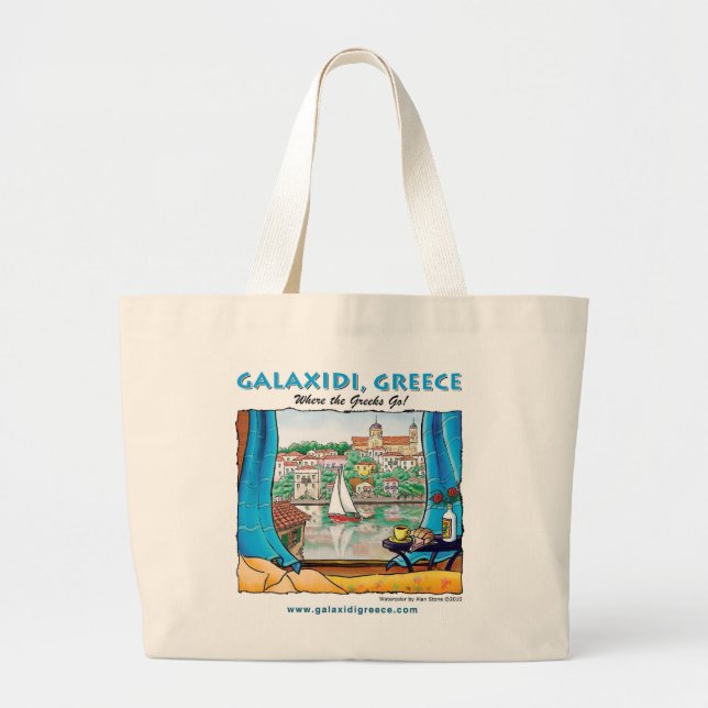 Galaxidi Summer Jumbo Tote Bag (Front)