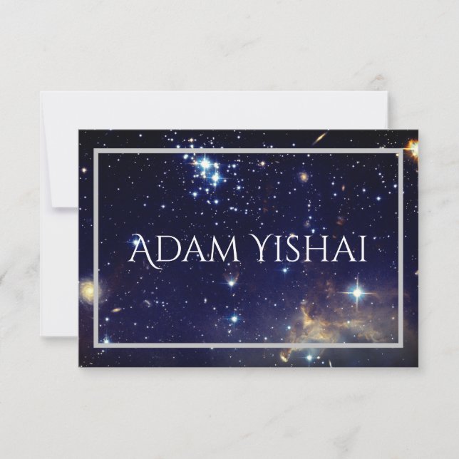 Galaxies Flat Thank You Note Card (Front)
