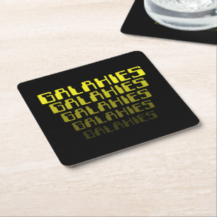 GALAXIES GALAXIES GALAXIES GALAXIES GALAXIES SQUARE PAPER COASTER