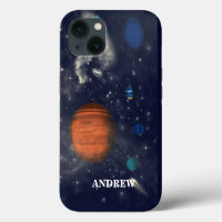 Galaxies with stars and planets in space