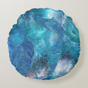 Galaxy 3 Soft Blue Abstract Pillow