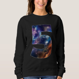 Galaxy 5 Year Old 5th Birthday Space Themed Astron Sweatshirt