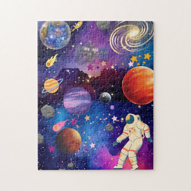 Galaxy Adventure Space Puzzle for Kids – Colourful (Vertical)