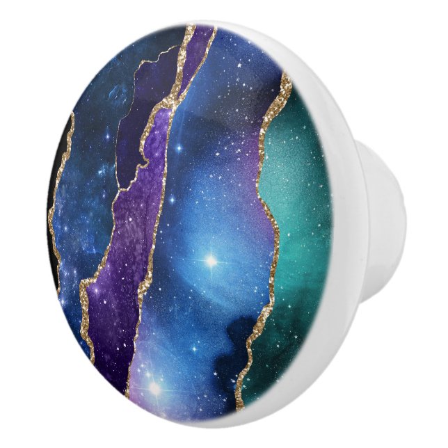 Galaxy Agate Series Design 13  Ceramic Knob (Right)