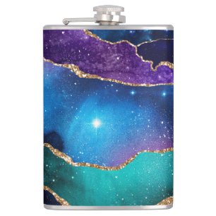 Galaxy Agate Series Design 13  Hip Flask