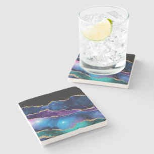 Galaxy Agate Series Design 13  Stone Coaster