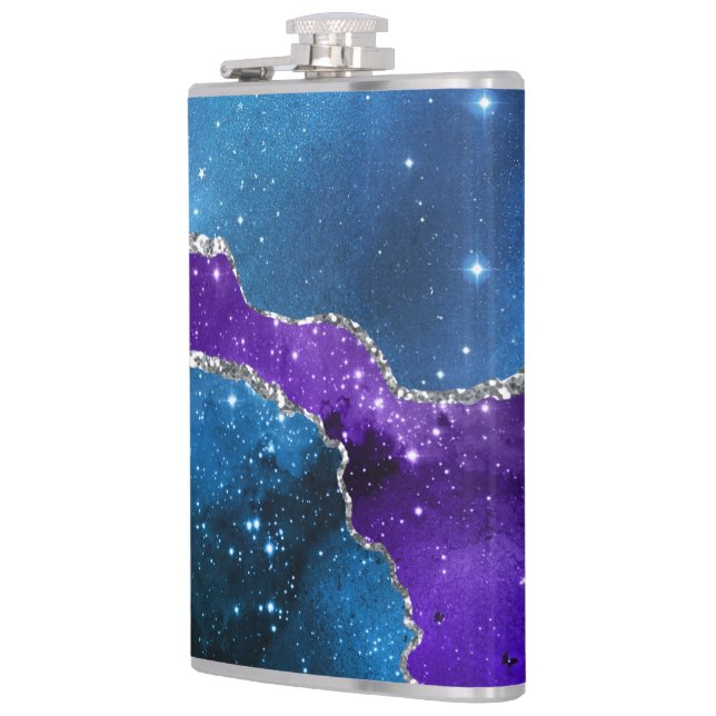 Galaxy Agate Series Design 16  Hip Flask (Left)