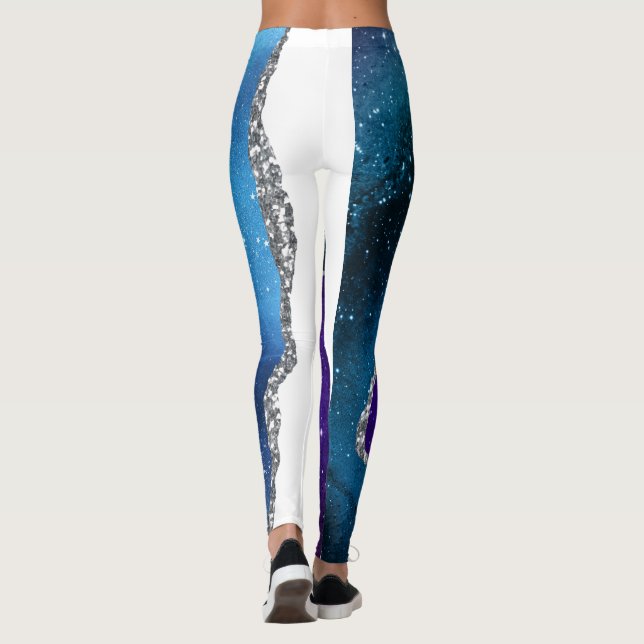 Galaxy Agate Series Design 16 Leggings (Back)
