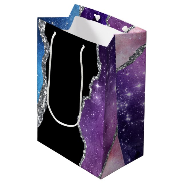 Galaxy Agate Series Design 7   Medium Gift Bag (Front Angled)