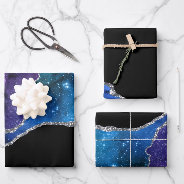 Galaxy Agate Series Design 9   Wrapping Paper Sheet (Front)