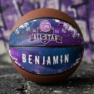 Galaxy All-Star Player Team Number & Custom Name Basketball
