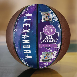 Galaxy All-Star Player Team Number & Custom Name Basketball