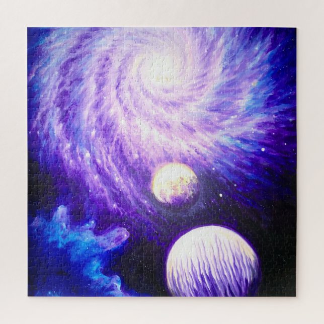 Galaxy and planets jigsaw puzzle (Vertical)