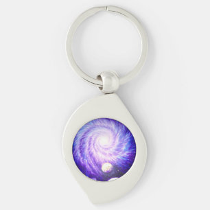 Galaxy and planets key ring