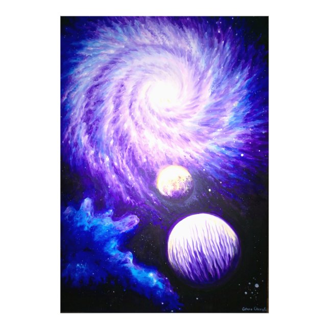 Galaxy and planets photo print (Front)