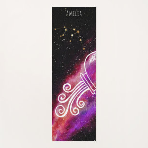 Galaxy Aquarius Constellation Zodiac Custom Sign Yoga Mat