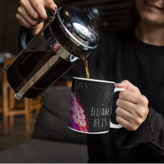 Galaxy Aquarius Personalised Zodiac Sign Coffee Mug