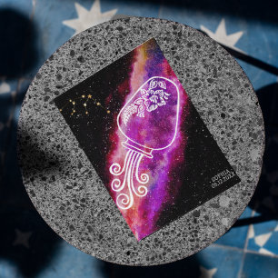 Galaxy Aquarius Personalised Zodiac Sign Postcard