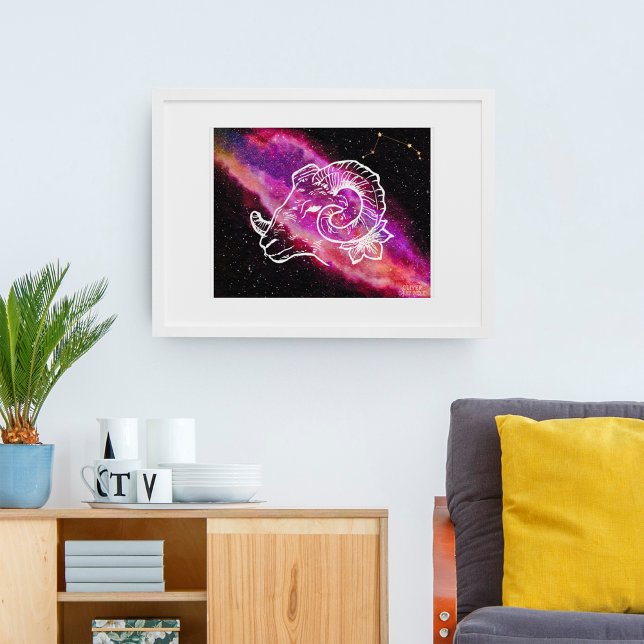 Galaxy Aries Constellation Zodiac Sign Wall Art (Creator Uploaded)
