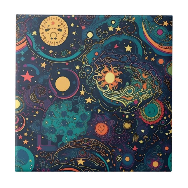 Galaxy Art Ceramic Tile (Front)
