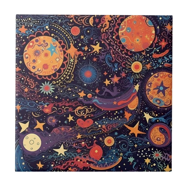 Galaxy Art Ceramic Tile (Front)