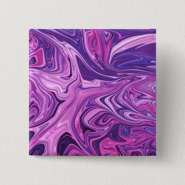 Galaxy art pattern 15 cm square badge (Front)