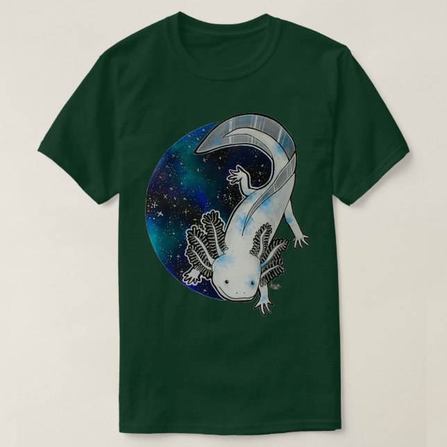 Galaxy Axolotl Artwork T-Shirt (Design Front)