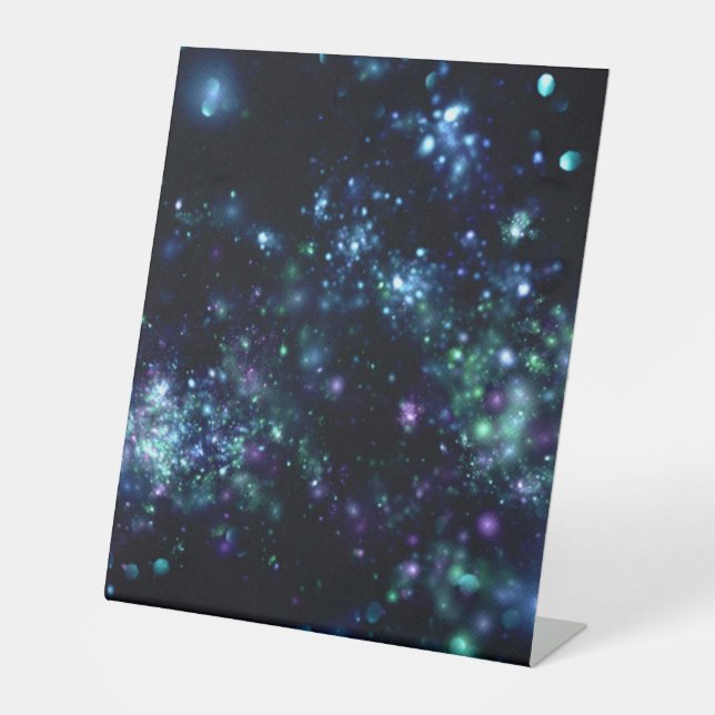 Galaxy Background Pedestal Sign (Front)