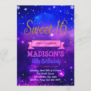 Galaxy Birthday Invitation