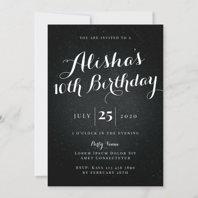 Galaxy Birthday Invitation (Front)