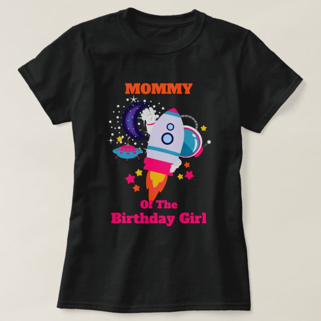 Galaxy Birthday Shirt Space Mummy (Design Front)