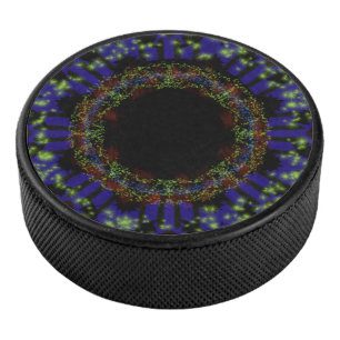 Galaxy Black Hole Design Hockey Puck