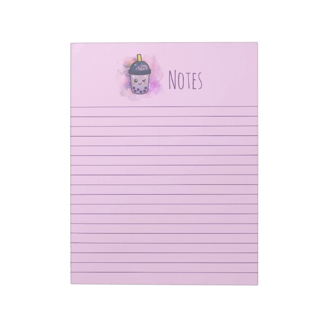 Galaxy Boba Tea Stationery Tear Away Notepad (Rotated)