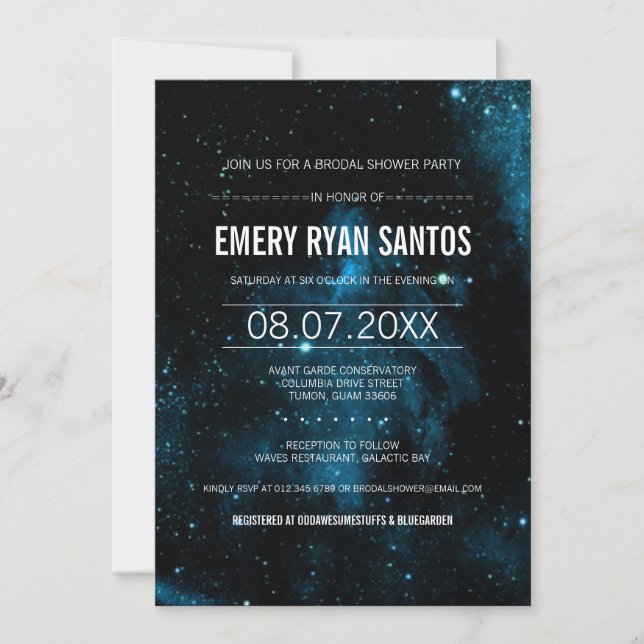 Galaxy Brodal Shower Invite (Front)