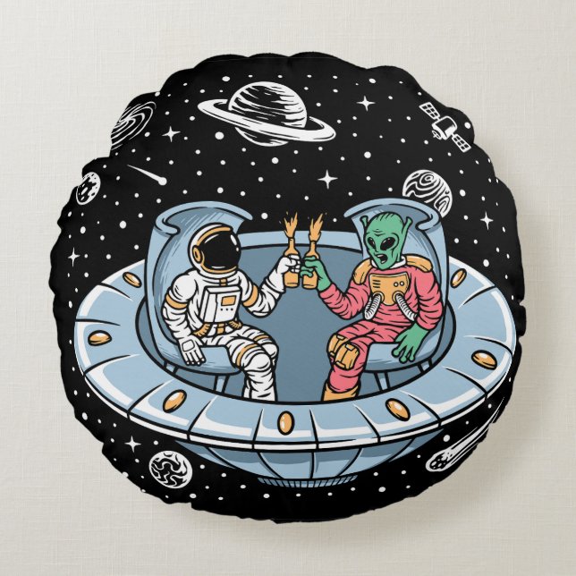 Galaxy Buddies Round Cushion (Front)
