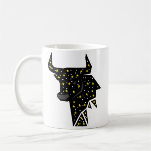 Galaxy Bull Zodiac Mug – Cosmic Taurus Silhouette