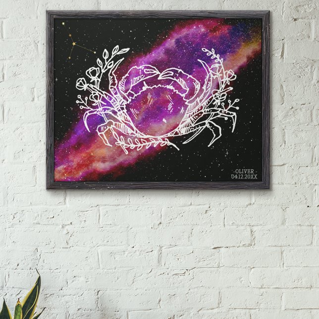 Galaxy Cancer Constellation Zodiac Sign Wall Art (Creator Uploaded)