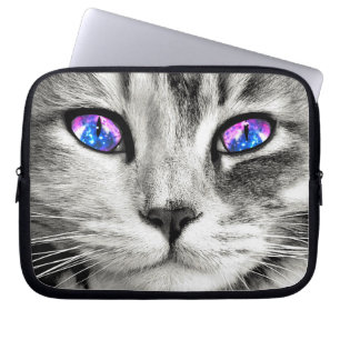 Galaxy Cat Eyes Laptop Sleeve