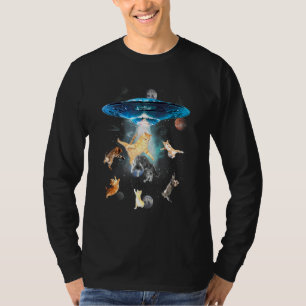 Galaxy Cat From Ufo Cat Kitten Graphic Pet Owner T-Shirt