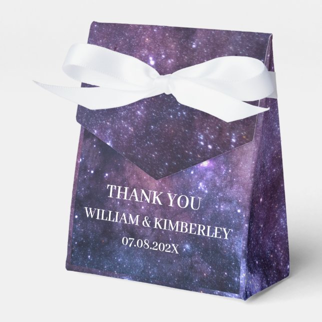 Galaxy Celestial Consellation Sky Elegant Wedding  Favour Box (Front Side)