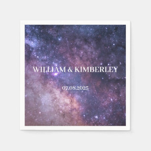 Galaxy Celestial Consellation Sky Elegant Wedding Napkin