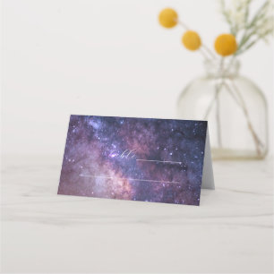 Galaxy Celestial Space Cosmos Stars Wedding Place Card