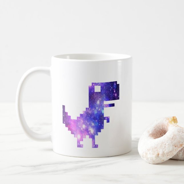  Galaxy Chrome T-Rex Coffee Mug (With Donut)