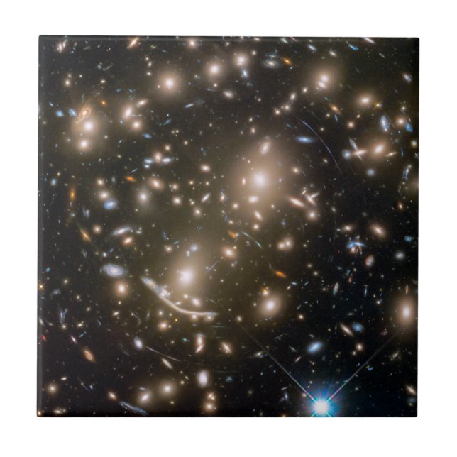 Galaxy Cluster Abell 370 Ceramic Tile (Front)