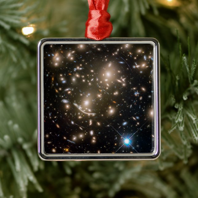 Galaxy Cluster Abell 370 Metal Ornament (Tree)