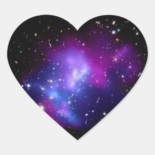 Galaxy Cluster MACS J0717 (Hubble Telescope) Heart Sticker
