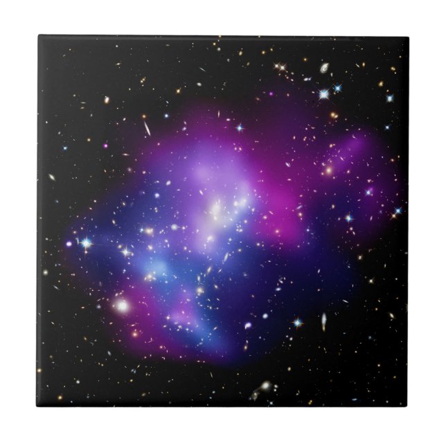 Galaxy Cluster MACS J0717 Outer Space Photo Tile (Front)