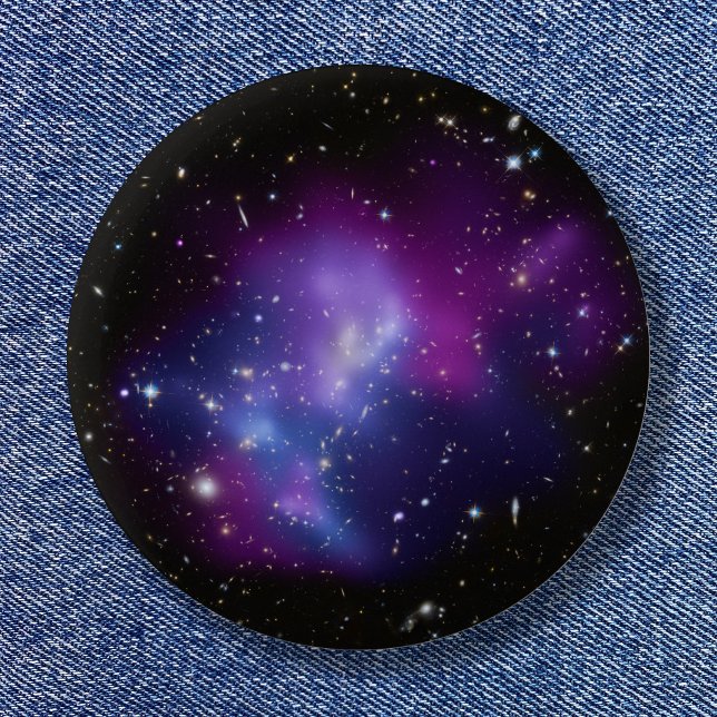 Galaxy Cluster MACS J0717 Purple Celestial Photo 6 Cm Round Badge (Galaxy Cluster MACS J0717 Purple Celestial Photo Pinback Button)