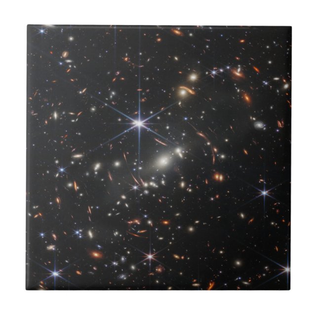 Galaxy Cluster Smacs 0723. Ceramic Tile (Front)