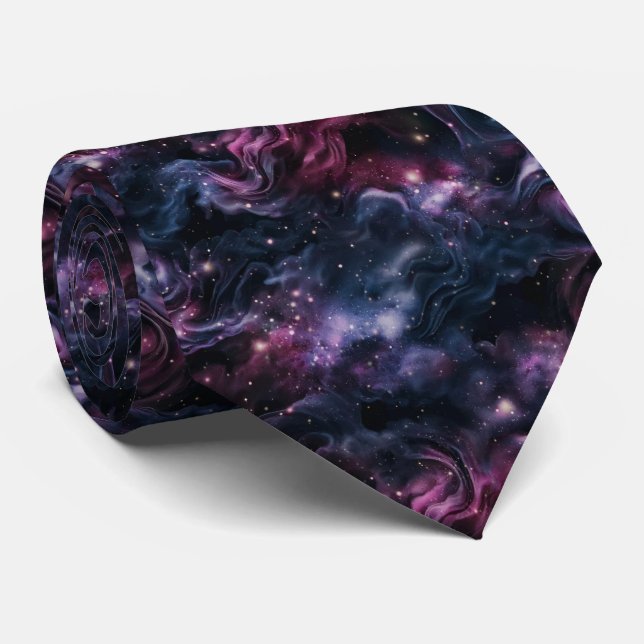 Galaxy Cosmic Nebula Pattern Tie (Rolled)